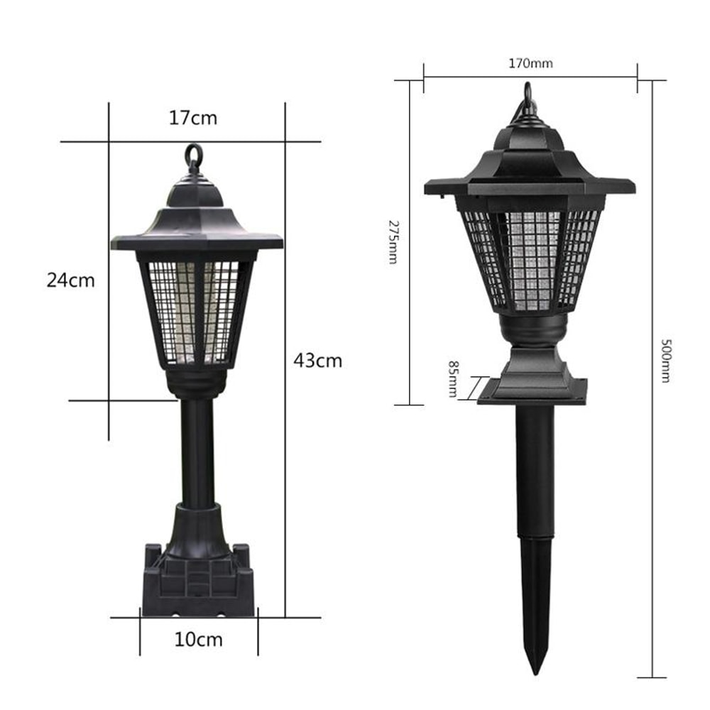 Solar Mosquito Killer Garden Light Waterproof Outdoor UV Bug Zapper Lamp 5