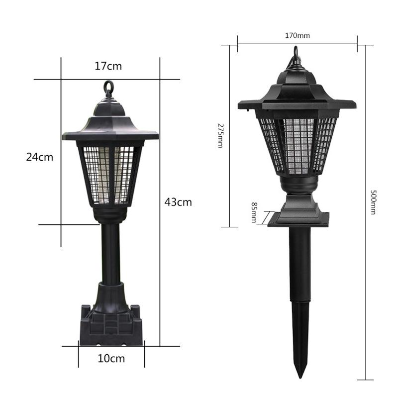 Solar Mosquito Killer Garden Light Waterproof Outdoor UV Bug Zapper Lamp 5