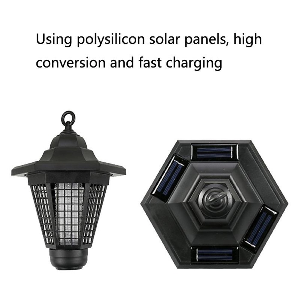Solar Mosquito Killer Garden Light Waterproof Outdoor UV Bug Zapper Lamp 1