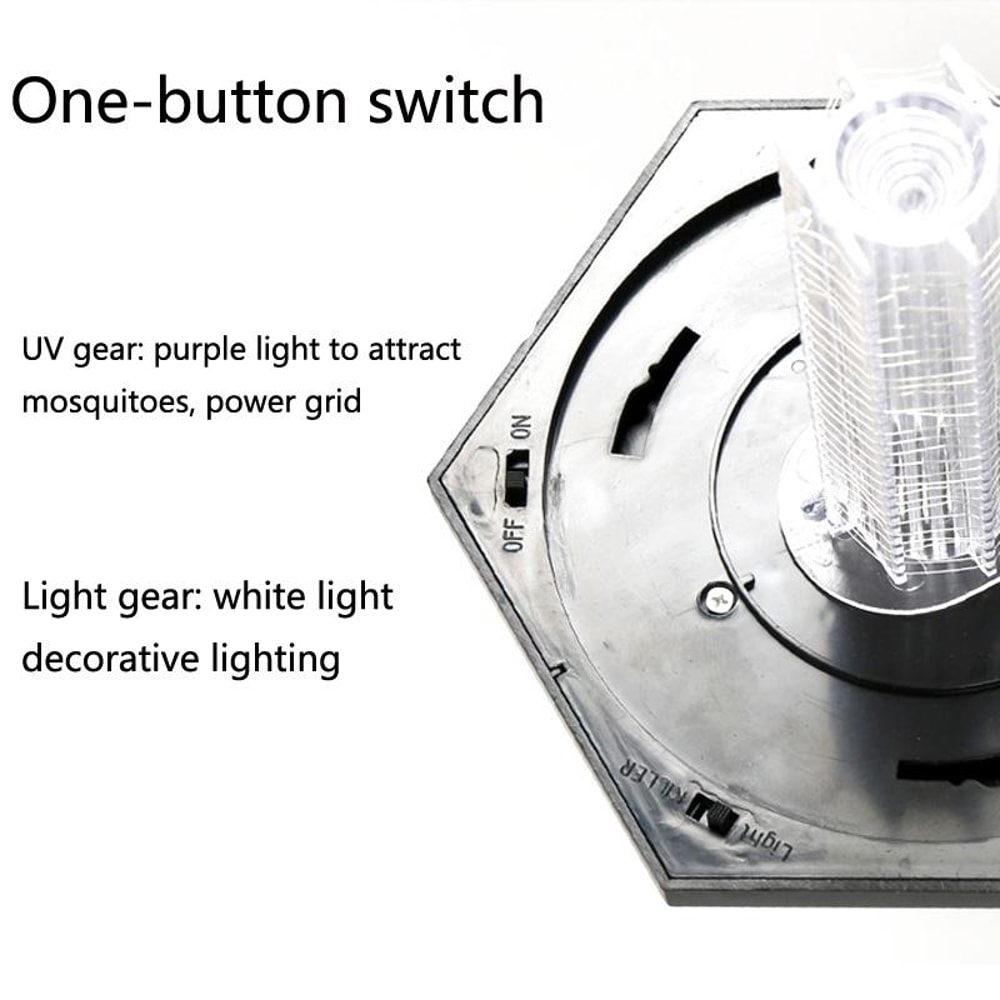 Solar Mosquito Killer Garden Light Waterproof Outdoor UV Bug Zapper Lamp 4