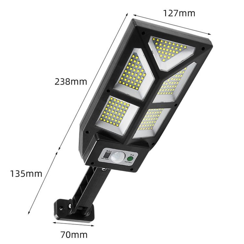 Solar Motion Sensor Wall Light With 196 LED Waterproof Outdoor Security Lamp 2