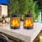 Solar Flame Garden Light Lantern IP65 Waterproof Outdoor Pathway Decor 0