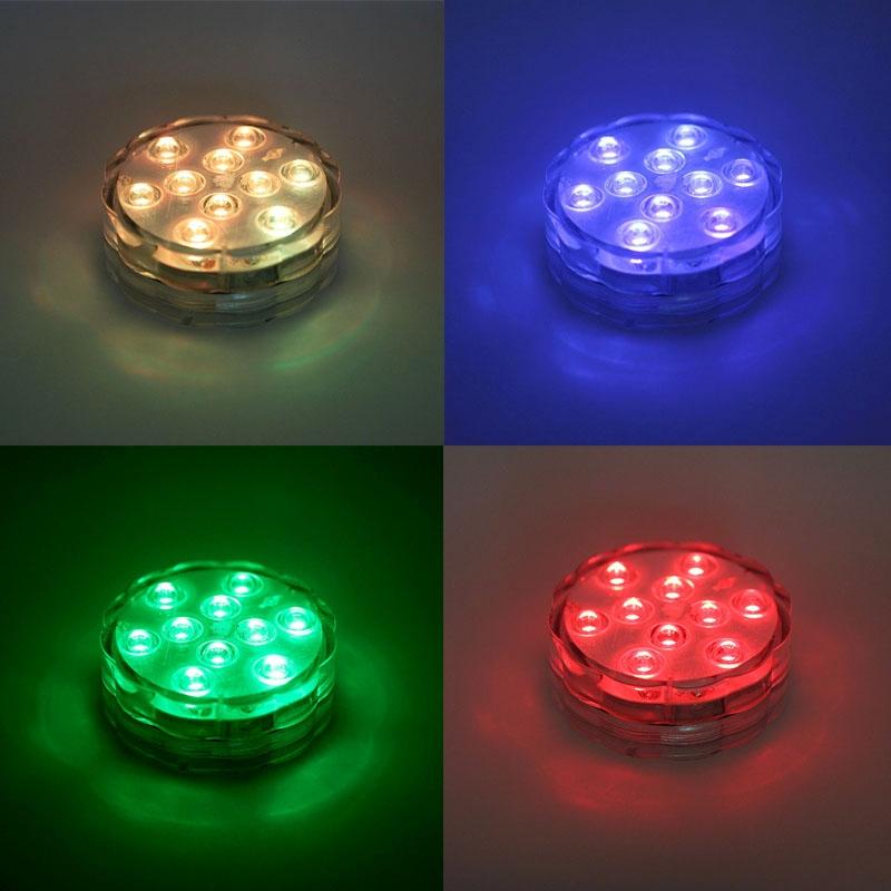RGB Waterproof LED Submersible Light With Remote Control For Pools Vases Party Decor 4