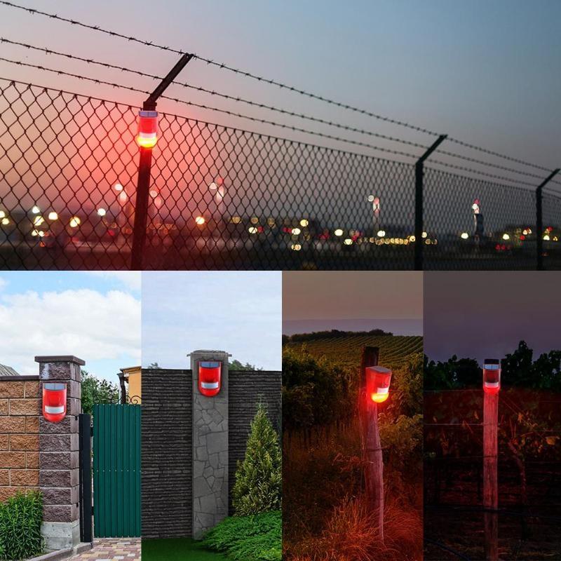 Solar Motion Sensor Alarm Light With 110dB Siren IP65 Waterproof Security Protection 8