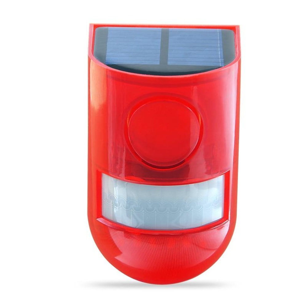 Solar Motion Sensor Alarm Light With 110dB Siren IP65 Waterproof Security Protection 9