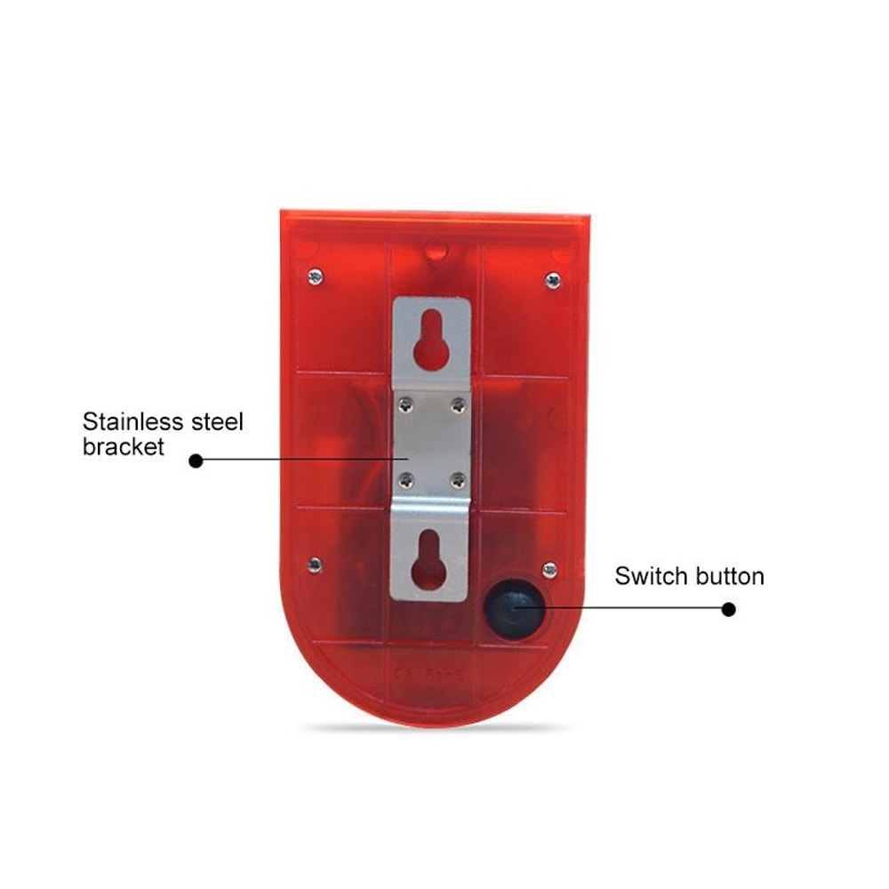 Solar Motion Sensor Alarm Light With 110dB Siren IP65 Waterproof Security Protection 3