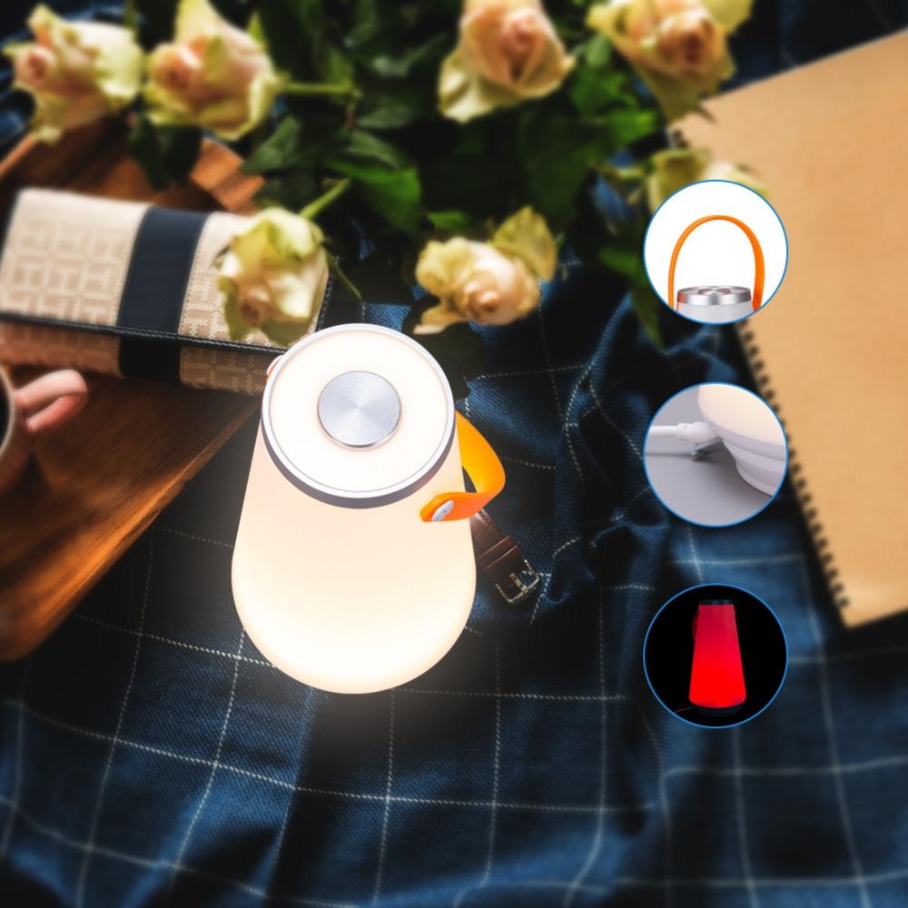 Rechargeable LED Camping Lantern Table Lamp With Touch Control Portable Handle 4