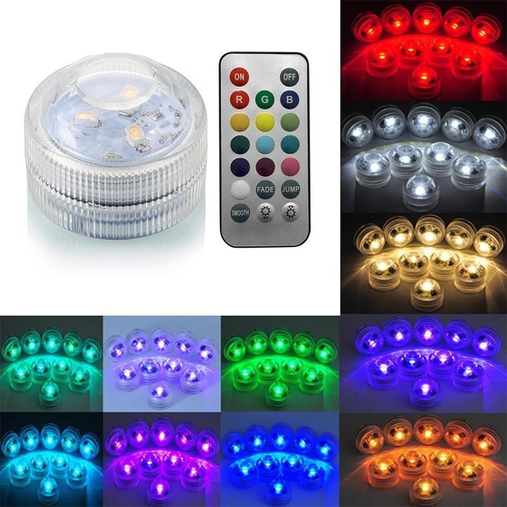 AquaGlow RGB Submersible Pool Light With Remote Control IP68 Waterproof LED Lamp 3