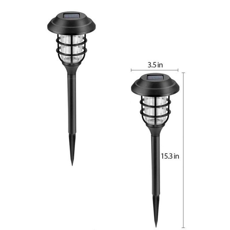 Solar LED Striped Lawn Lights Waterproof Garden Pathway Stakes 5
