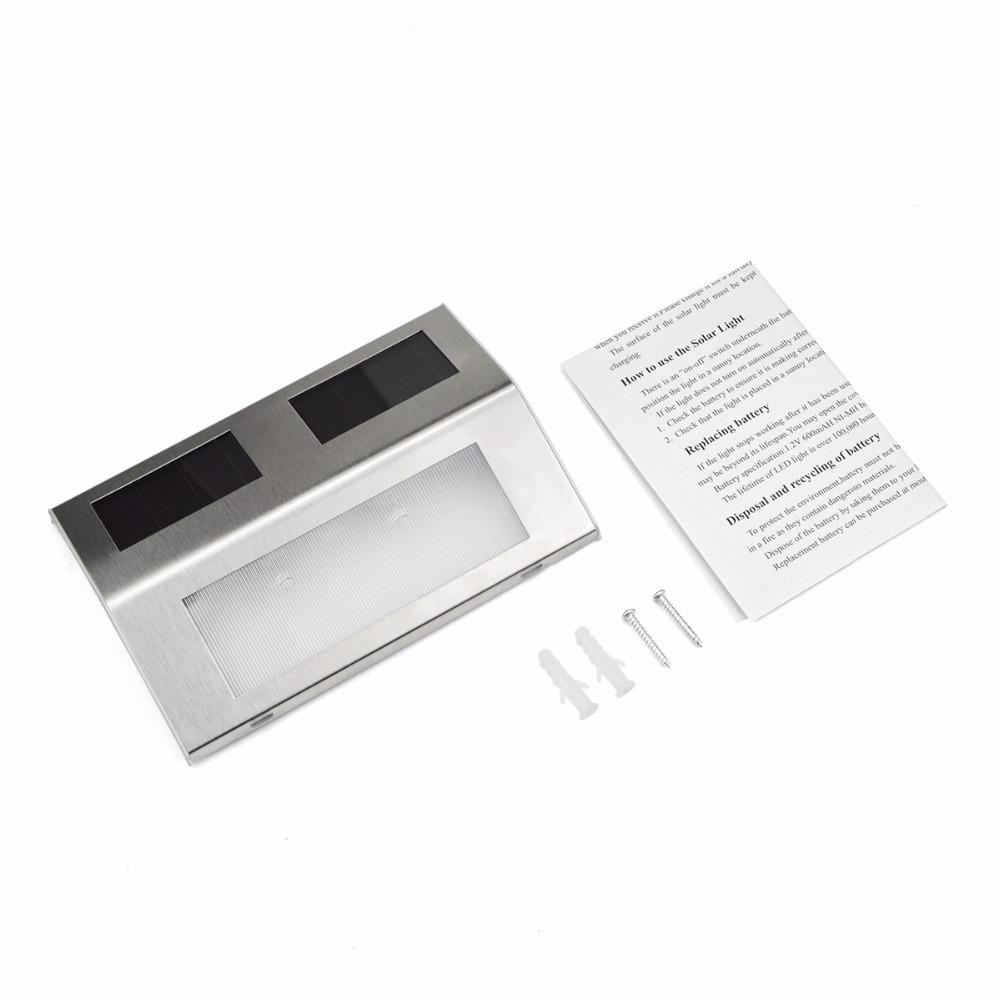 Solar LED Step Wall Light Waterproof Outdoor Stair Garden Security Lamp 10