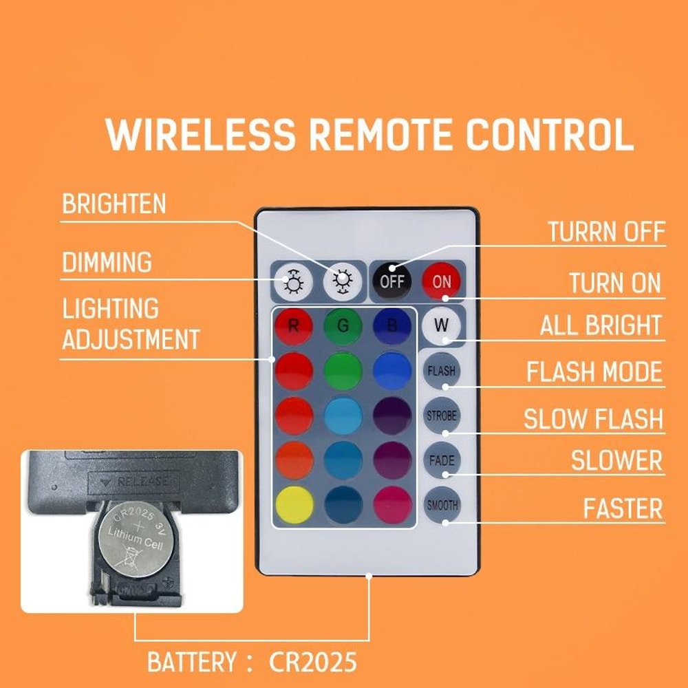 50W RGB LED Flood Light IP66 Waterproof Outdoor Spotlight With Remote Control 2