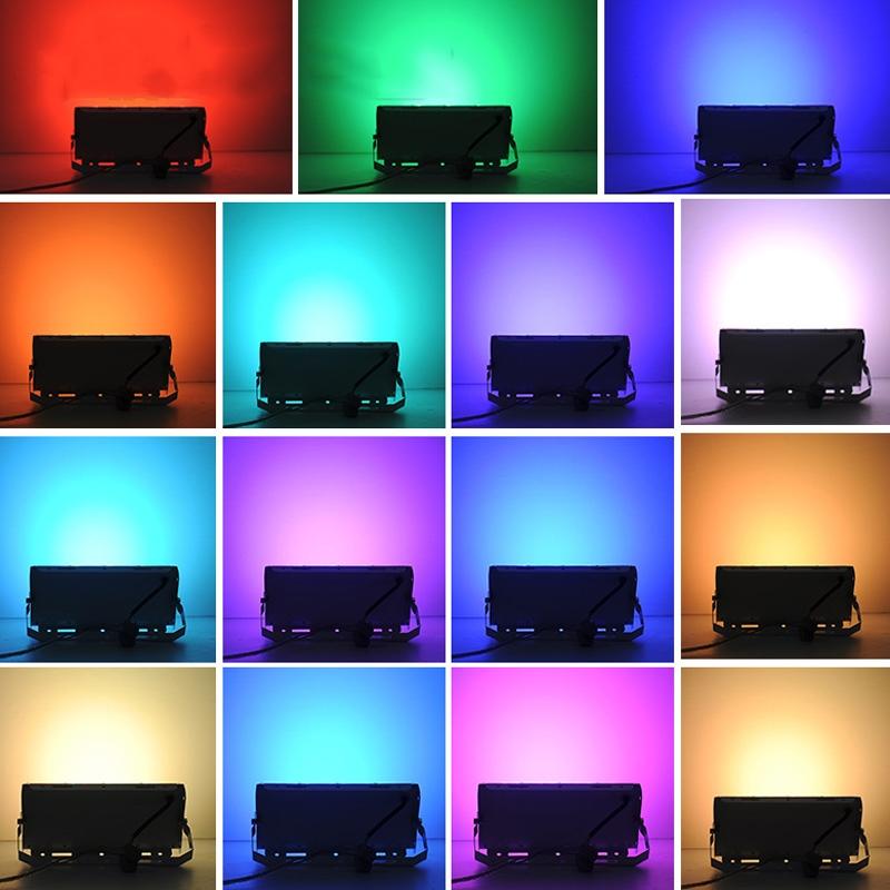 50W RGB LED Flood Light IP66 Waterproof Outdoor Spotlight With Remote Control 3