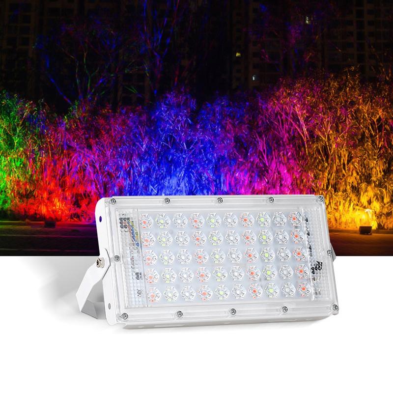 50W RGB LED Flood Light IP66 Waterproof Outdoor Spotlight With Remote Control 5