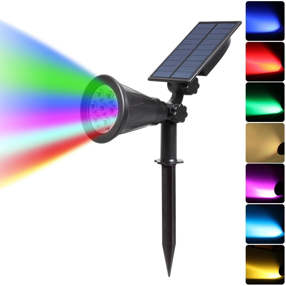 4 LED Solar Spotlight Waterproof Outdoor Wall Landscape Security Light 6