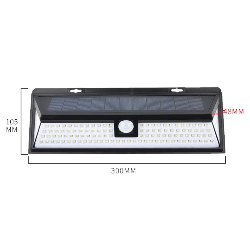 118 LED Solar Motion Sensor Wall Light Outdoor Waterproof Security Lamp 4