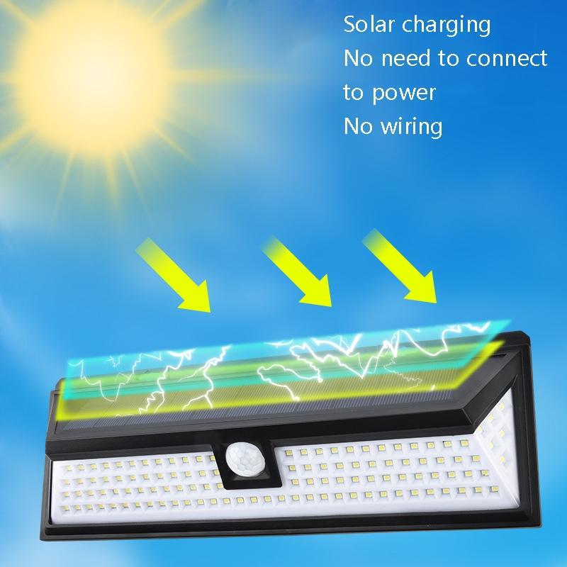118 LED Solar Motion Sensor Wall Light Outdoor Waterproof Security Lamp 2