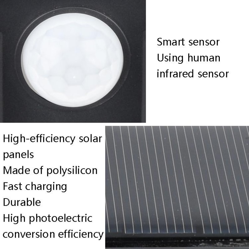 118 LED Solar Motion Sensor Wall Light Outdoor Waterproof Security Lamp 5