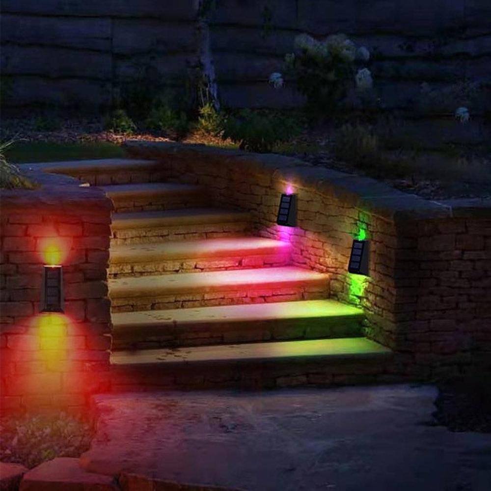 Solar Wall Lights Up And Down Outdoor Garden Fence Lamps 1