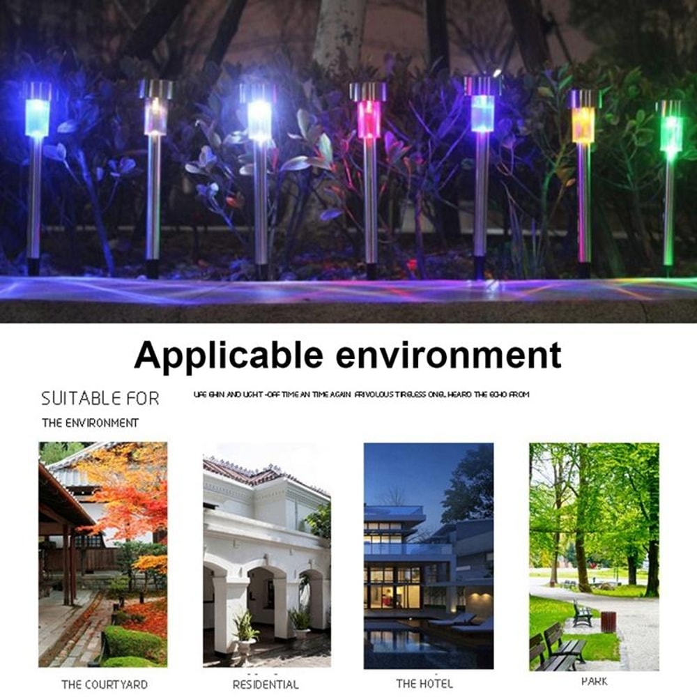 SolarGlow IP65 Waterproof LED Garden Path Lights 3