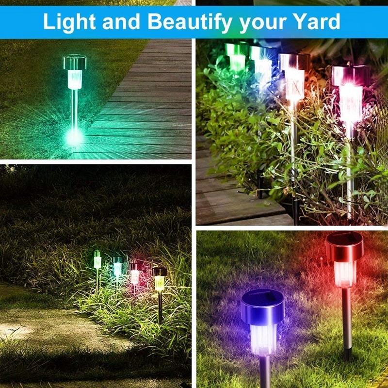 SolarGlow IP65 Waterproof LED Garden Path Lights 12