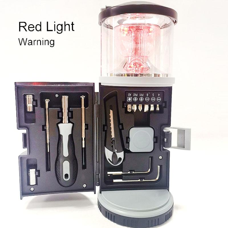 Camping Lantern with 15 in 1 Emergency Tool Kit & LED Safety Light