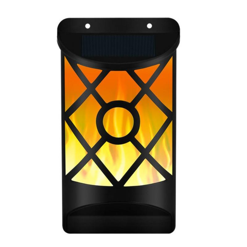 Solar Flame Motion Sensor Wall Light With 66 LEDs For Garden Patio Outdoor Security 1