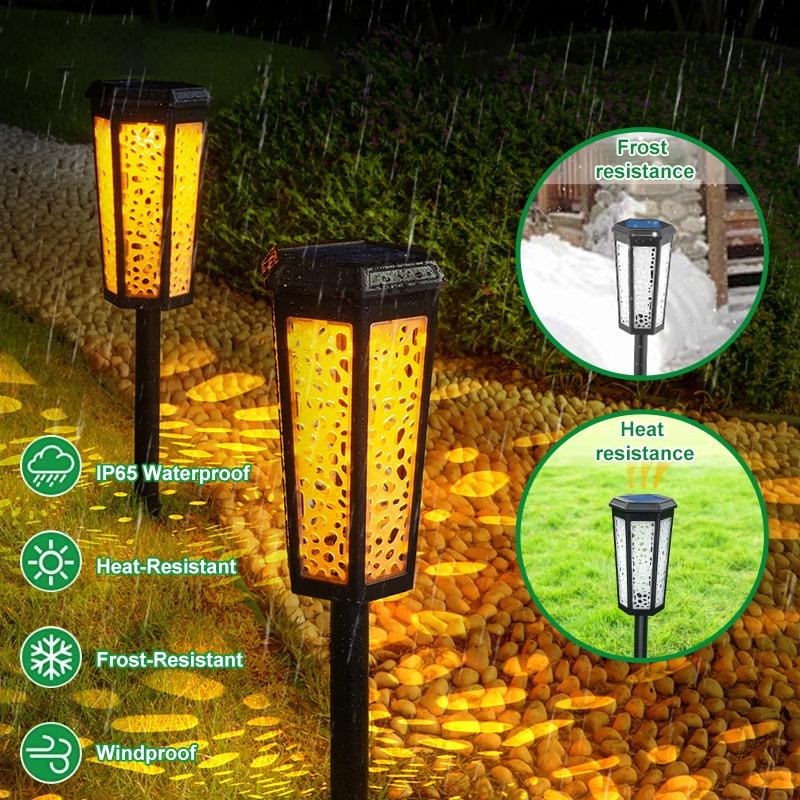 SolarGlow Hexagonal LED Garden Path Light Waterproof Outdoor Lawn Lamp 3