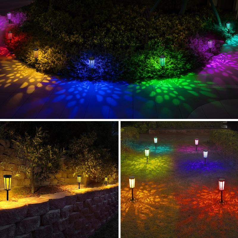 SolarGlow Hexagonal LED Garden Path Light Waterproof Outdoor Lawn Lamp 8