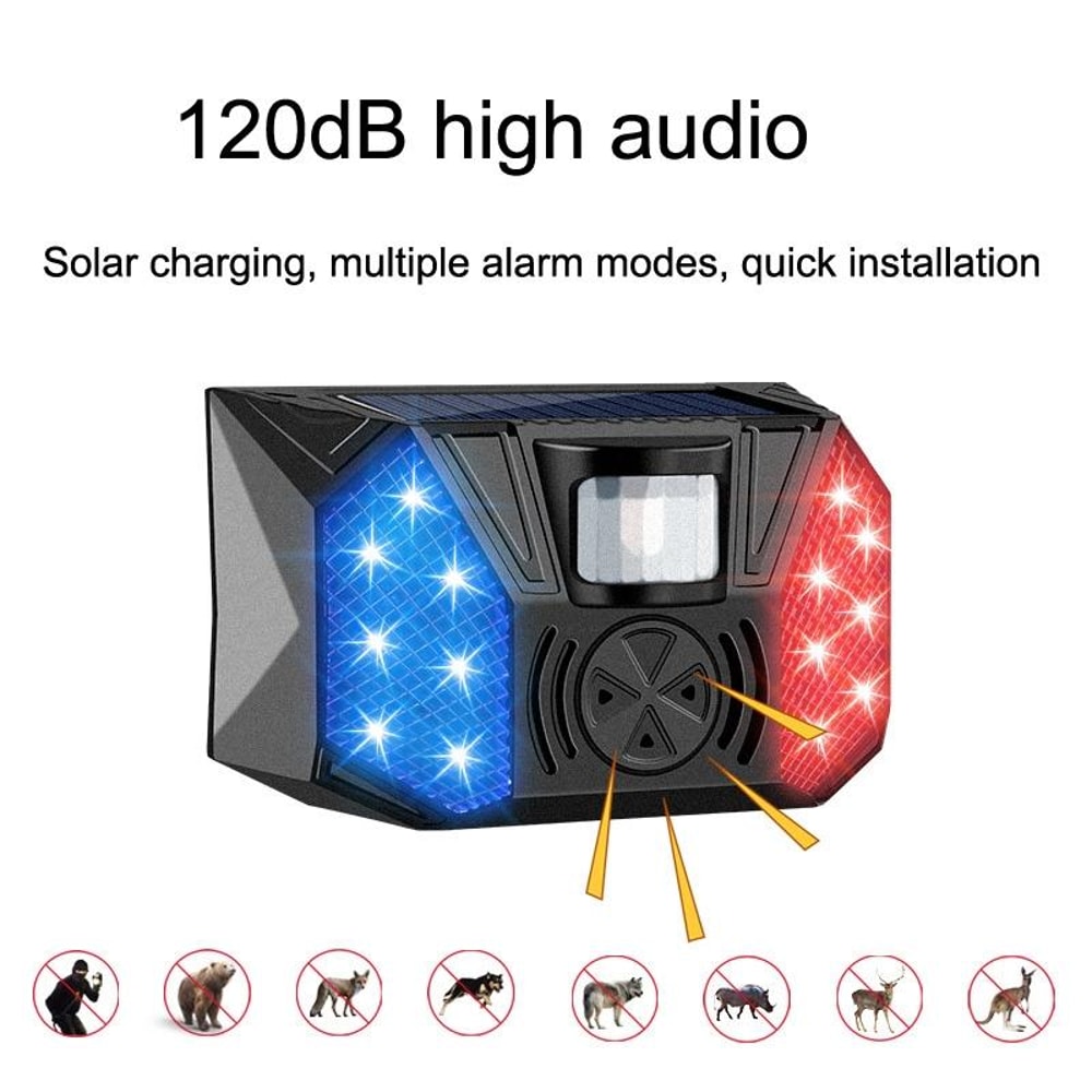 Solar Motion Sensor Alarm for Orchard, Farm & Fish Pond Security