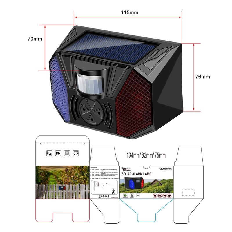 Solar Motion Sensor Alarm for Orchard, Farm & Fish Pond Security