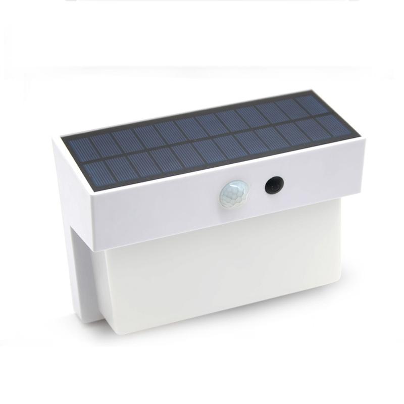 25W 50 LEDs Solar Landscape Light Outdoor Courtyard Light Control Radar Sensing Wall LampWhite 10