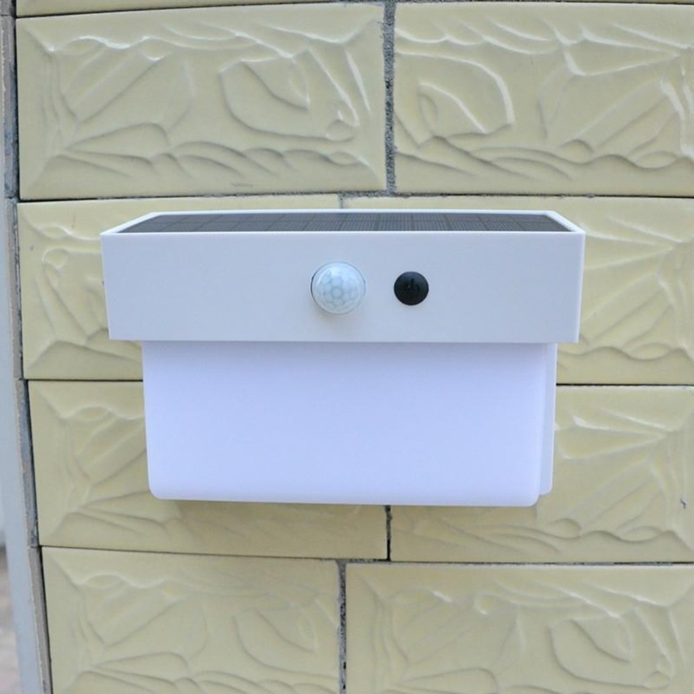 25W 50 LEDs Solar Landscape Light Outdoor Courtyard Light Control Radar Sensing Wall LampWhite 1