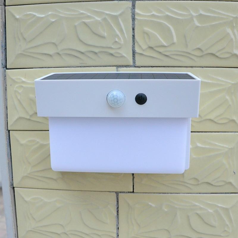 25W 50 LEDs Solar Landscape Light Outdoor Courtyard Light Control Radar Sensing Wall LampWhite 1