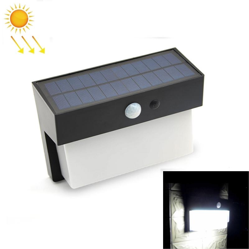 25W 50 LEDs Solar Landscape Light Outdoor Courtyard Light Control Radar Sensing Wall LampWhite 2