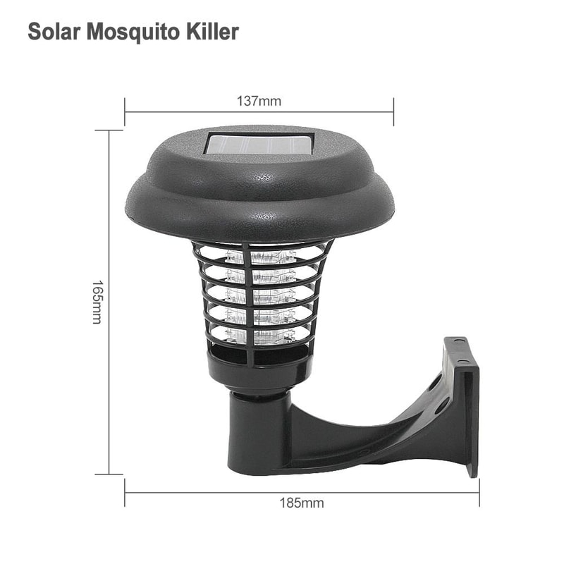 Solar UV Mosquito Zapper Garden Light With LED Insect Killer For Outdoor Patio Lawn 4