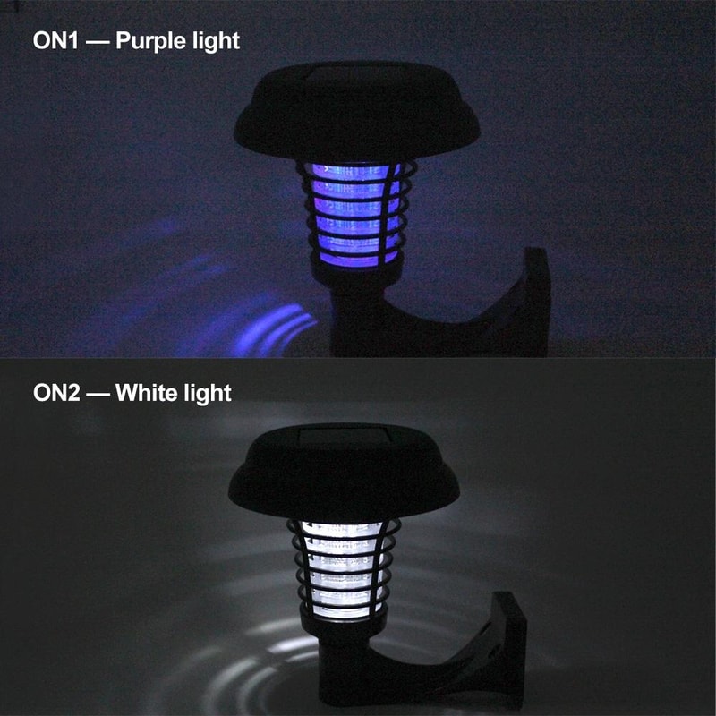 Solar UV Mosquito Zapper Garden Light With LED Insect Killer For Outdoor Patio Lawn 5