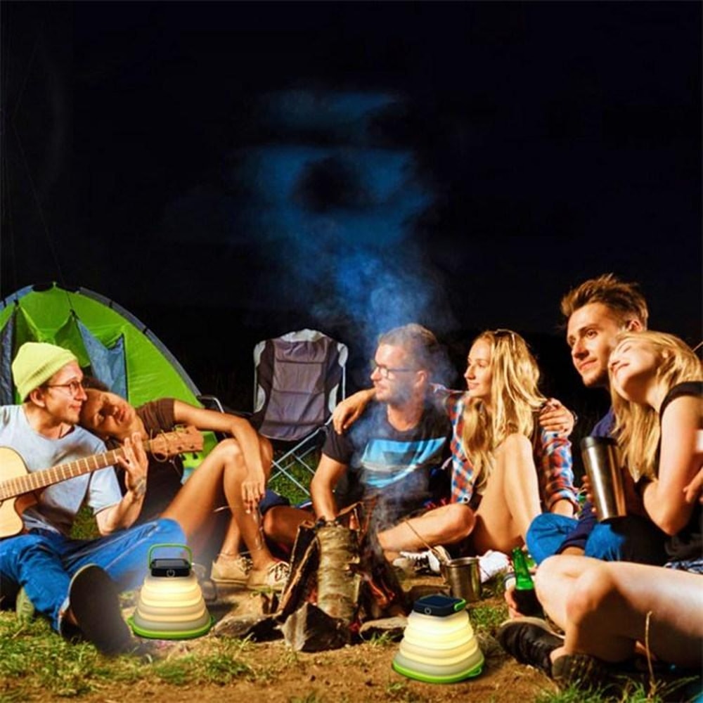 Foldable Solar Camping Lantern Portable LED Tent Light With USB Rechargeable Design 8