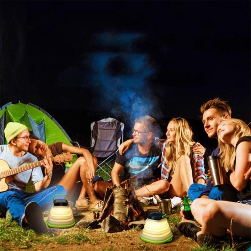 Foldable Solar Camping Lantern Portable LED Tent Light With USB Rechargeable Design 8