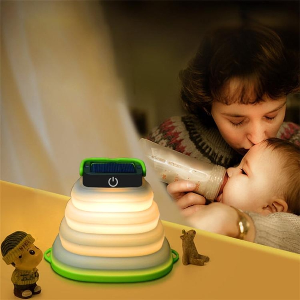 Foldable Solar Camping Lantern Portable LED Tent Light With USB Rechargeable Design 9