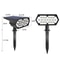19 LED Solar Garden Spotlight IP65 Waterproof Outdoor Landscape Wall Light
