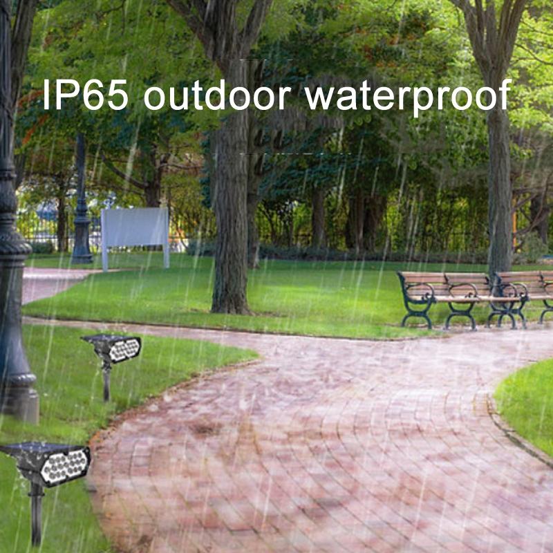19 LED Solar Garden Spotlight IP65 Waterproof Outdoor Landscape Wall Light