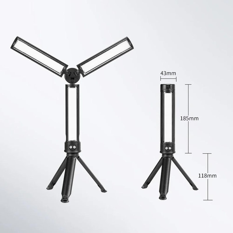 D37 LED Work Light Foldable Rechargeable Magnetic Auto Repair Lamp 7