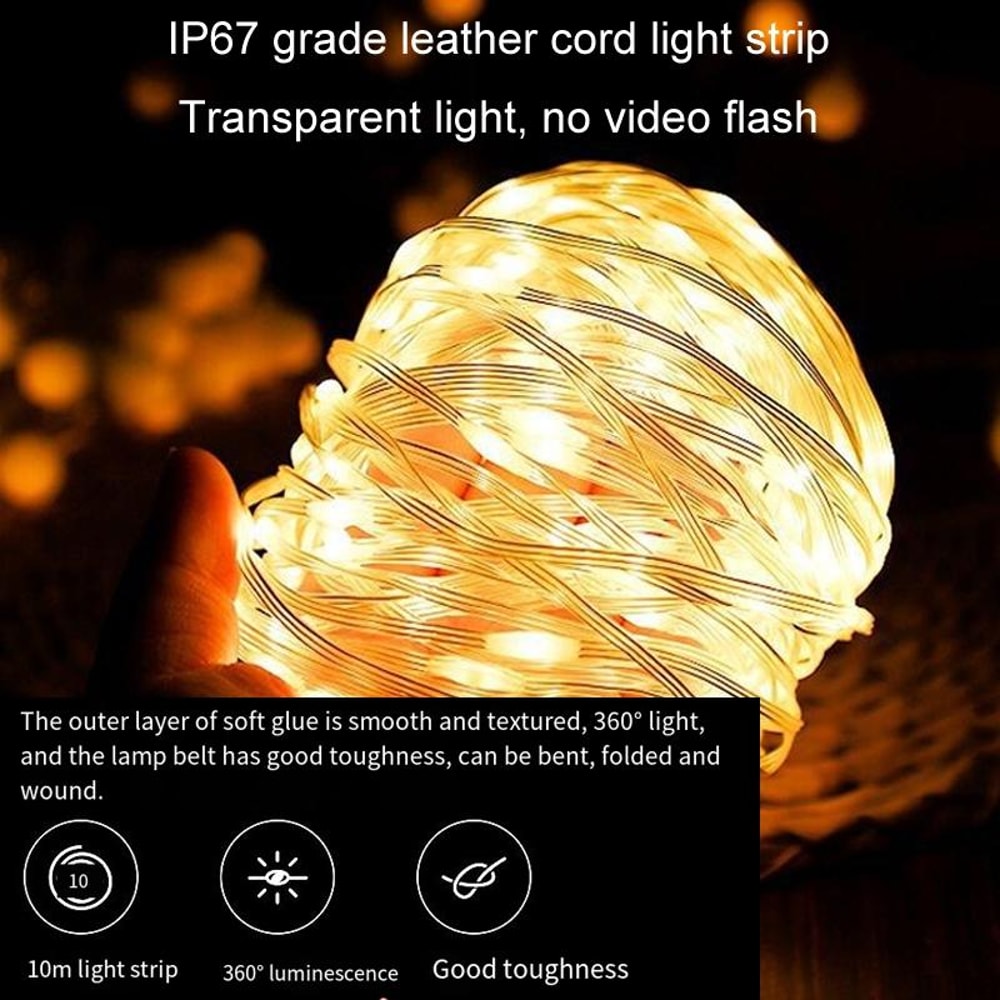 LumaTrail LED Camping String Lights Rechargeable Tent Lantern 12