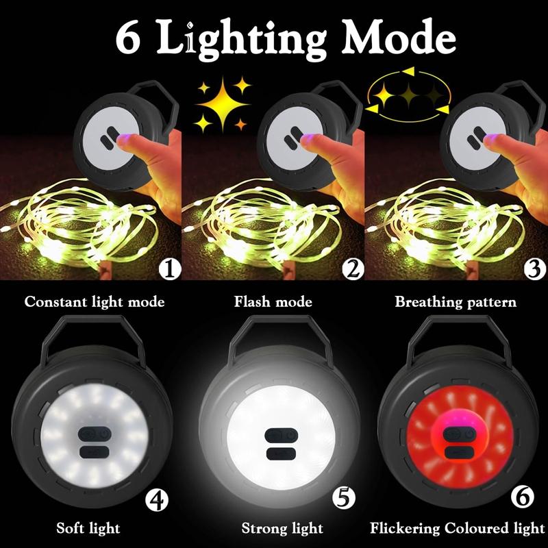 LumaTrail LED Camping String Lights Rechargeable Tent Lantern 13