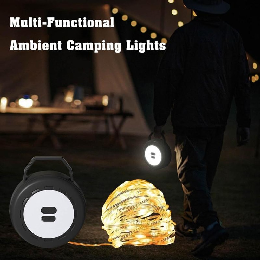 LumaTrail LED Camping String Lights Rechargeable Tent Lantern 14