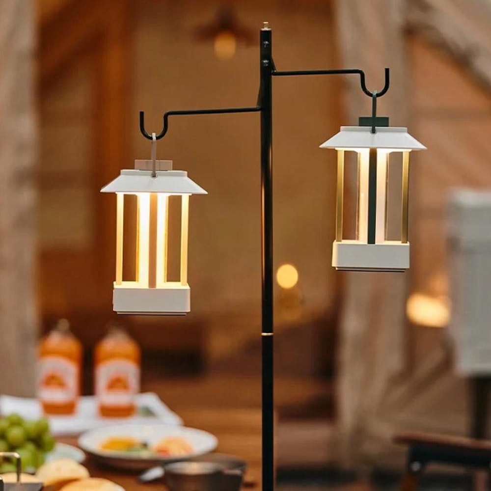 Rechargeable Camping Lantern Vintage Tent Light With Adjustable Ambient Glow 0