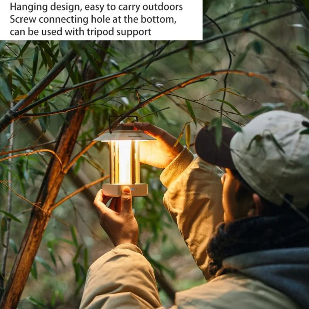 Rechargeable Camping Lantern Vintage Tent Light With Adjustable Ambient Glow 4