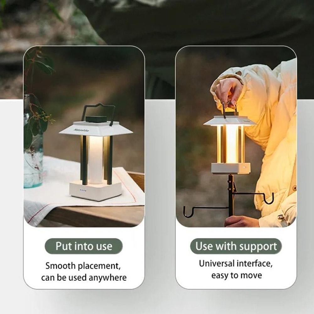 Rechargeable Camping Lantern Vintage Tent Light With Adjustable Ambient Glow 6