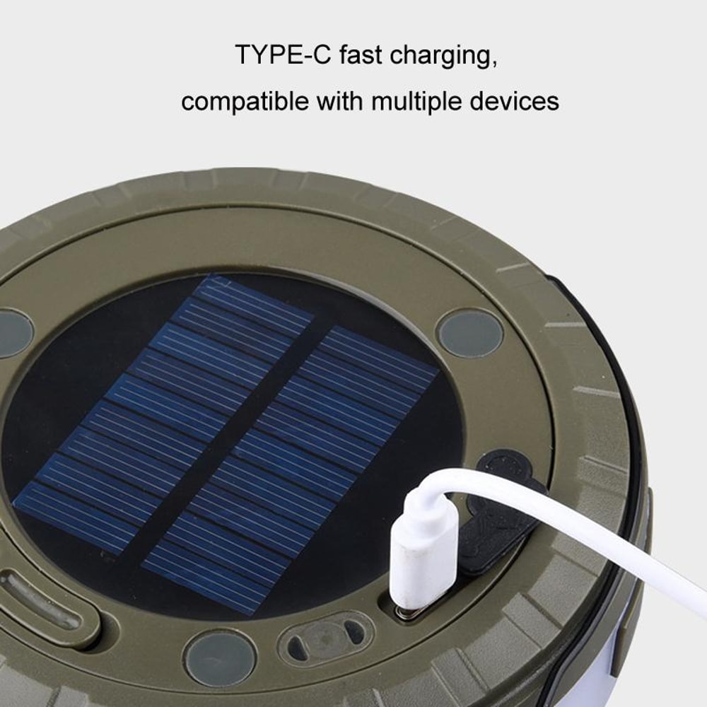 Solar Rechargeable Camping Lantern With 10M RGB String Lights Type C Fast Charging 7
