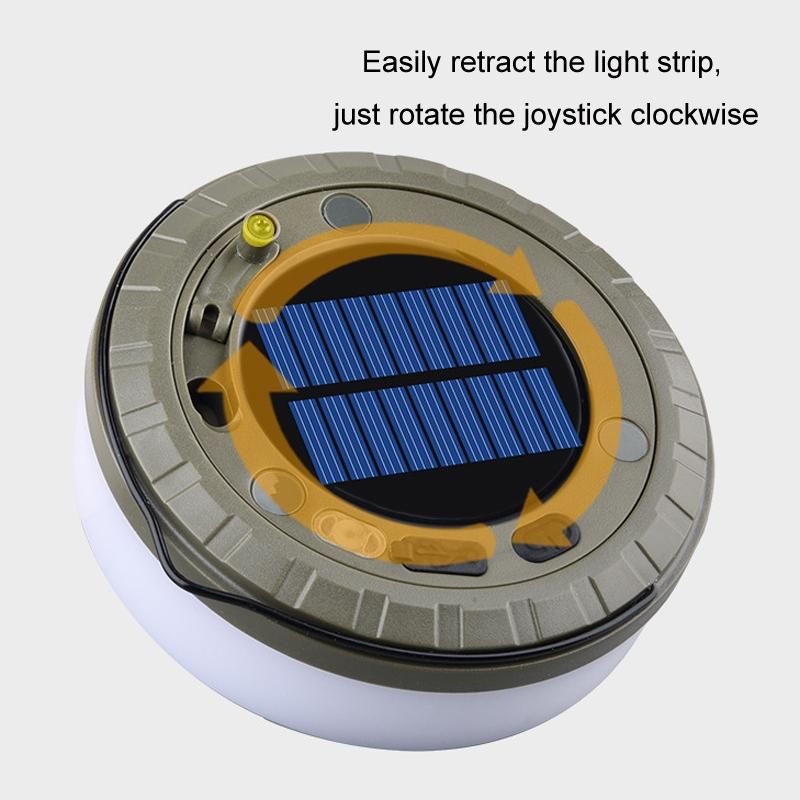 Solar Rechargeable Camping Lantern With 10M RGB String Lights Type C Fast Charging 8